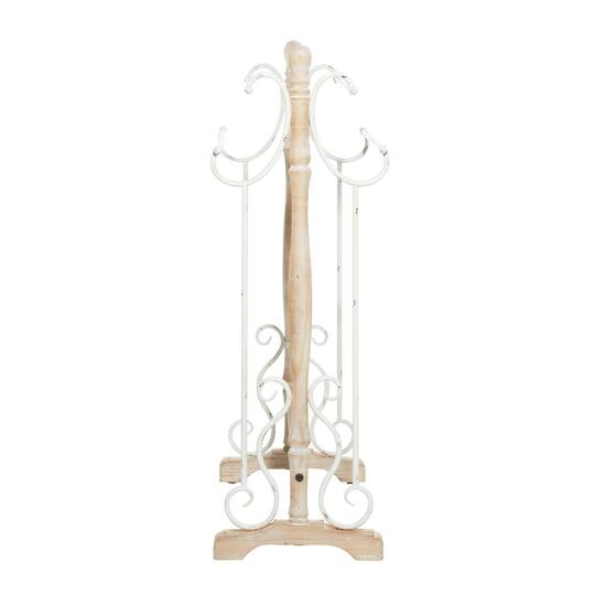 40'' Light Brown Wood Farmhouse Coat Rack